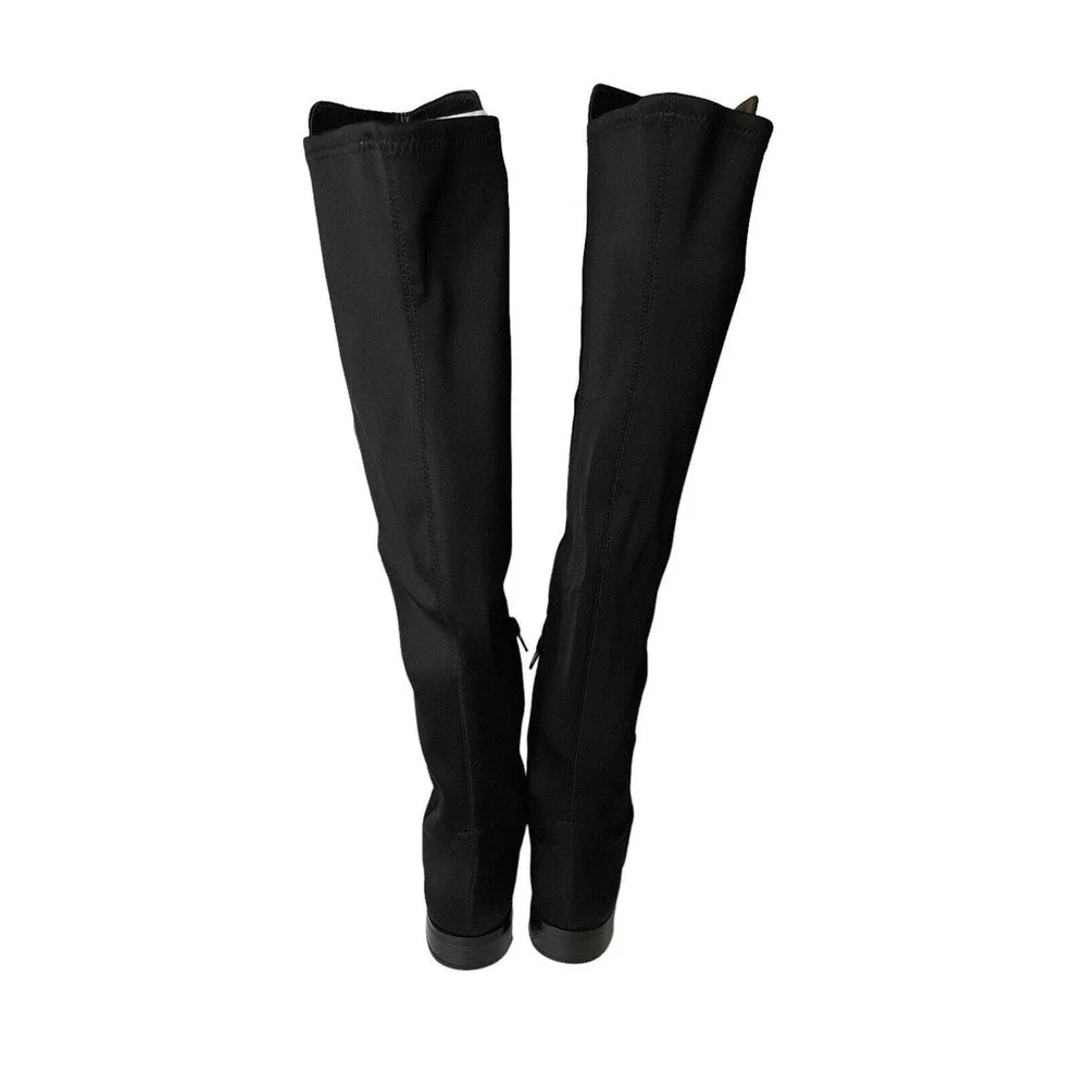 J.Crew NEW Over Knee Boots Microsuede Black Size 7 Stretchy Riding Equestrian